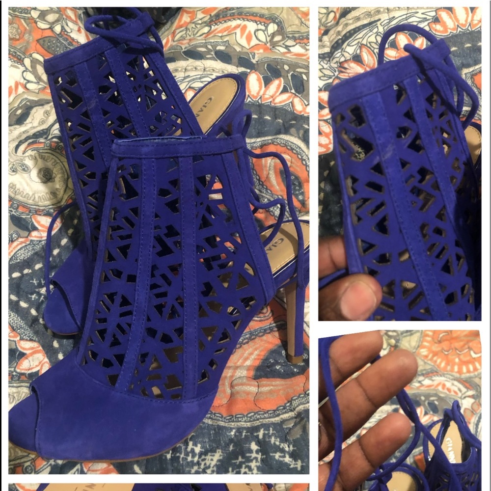 Gianni Bini Blue Suede Heels 🌟2/$15
